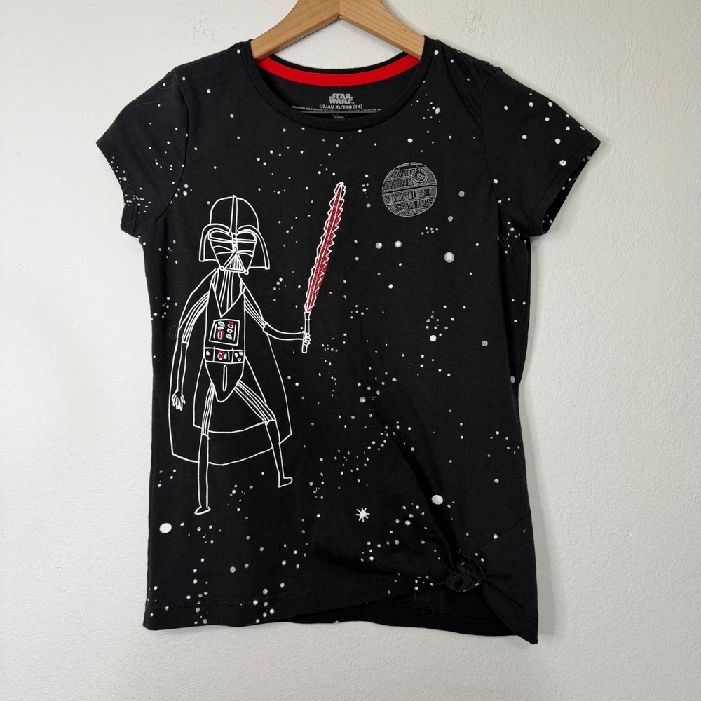 NWOT - Star Wars Disney Parks Darth Vader Youth Girls Tee Shirt Size XL